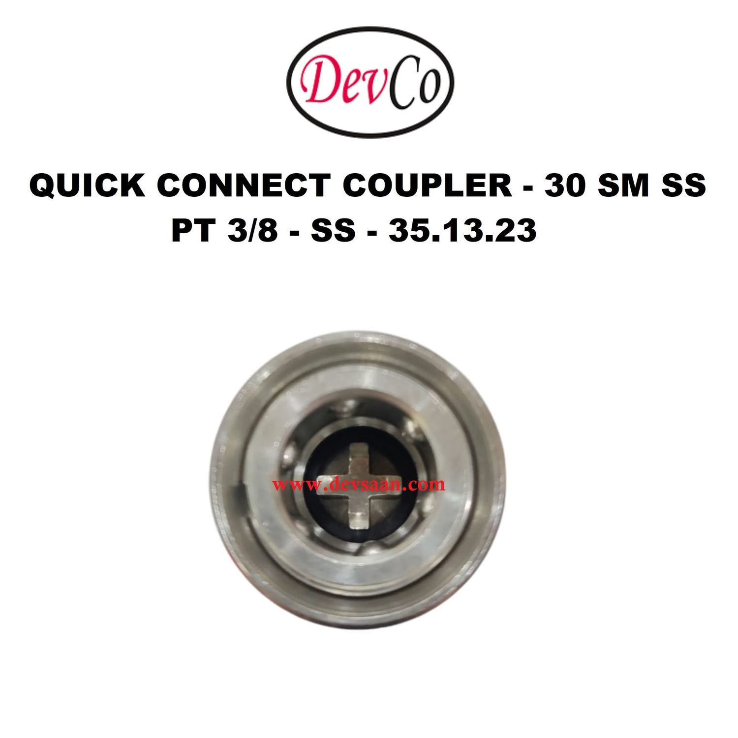 30 SM SS Quick Connect Coupler - PT 3/8