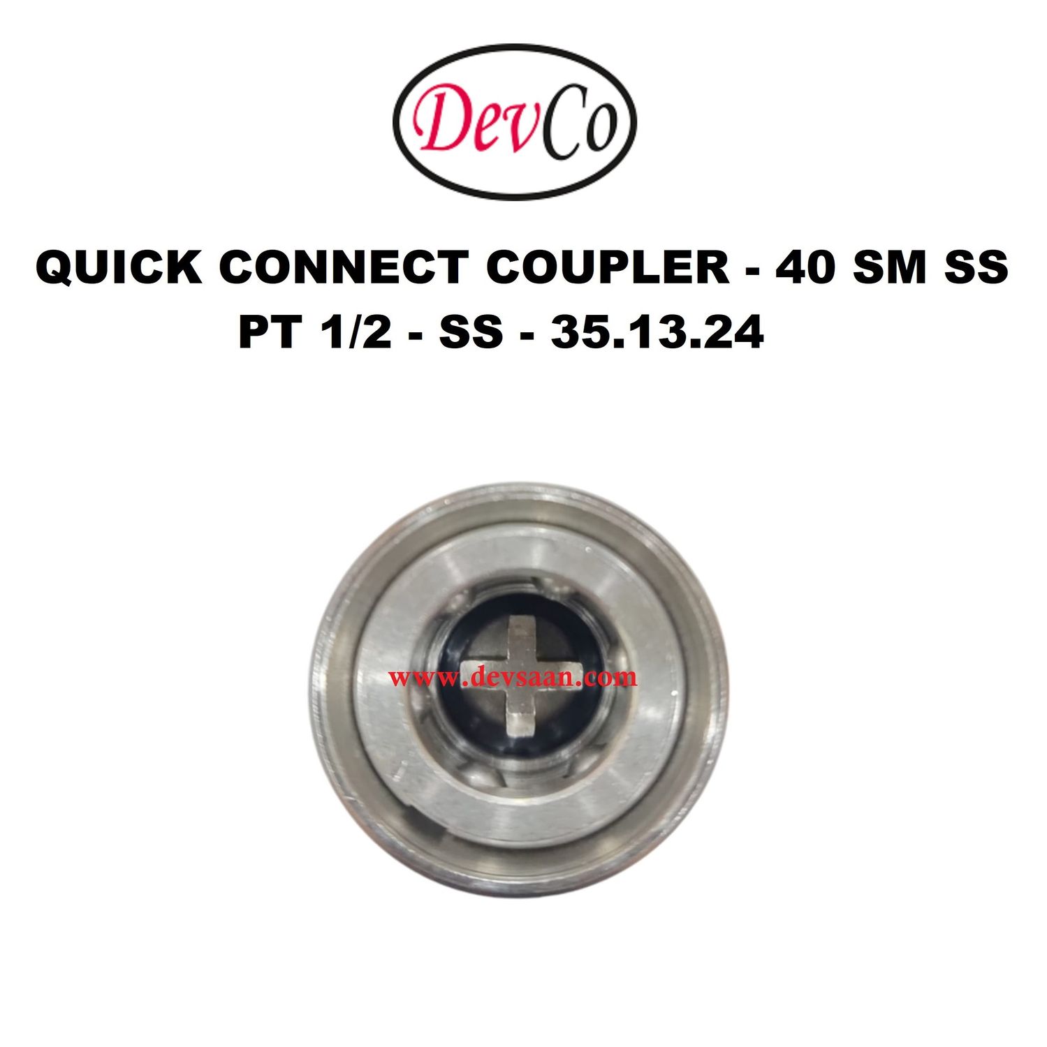 40 SM SS Quick Connect Coupler - PT 1/2
