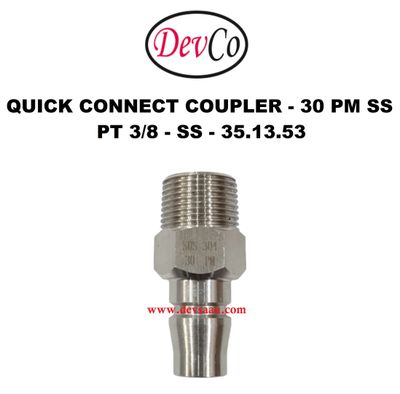 30 PM SS Quick Connect Coupler - PT 3/8