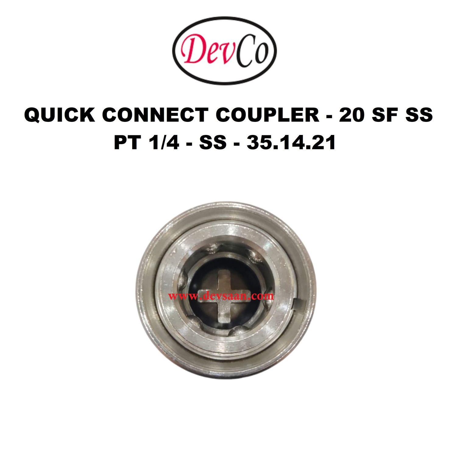 20 SF SS Quick Connect Coupler - PT 1/4