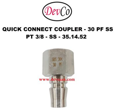 30 PF SS Quick Connect Coupler - PT 3/8 30 PF SS Quick Connect Coupler - PT 3/8