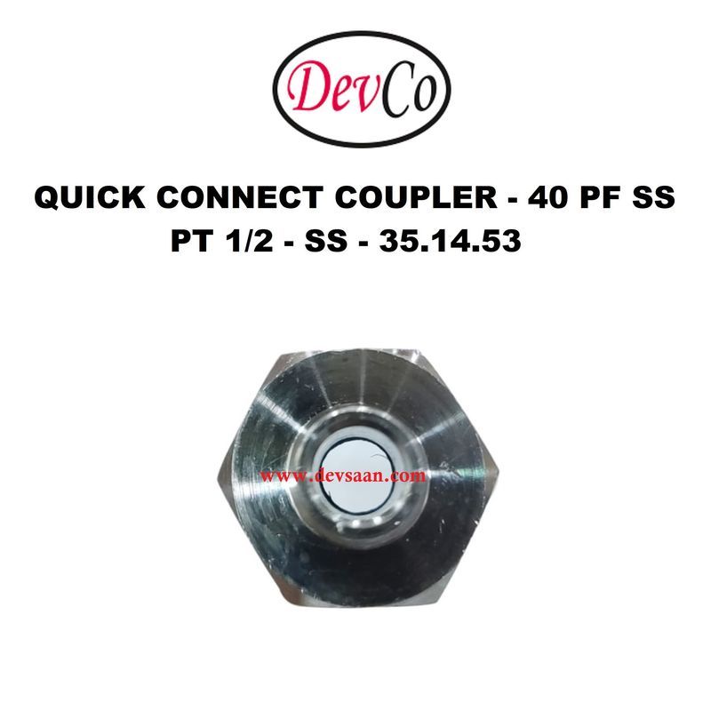 40 PF SS Quick Connect Coupler - PT 1/2
