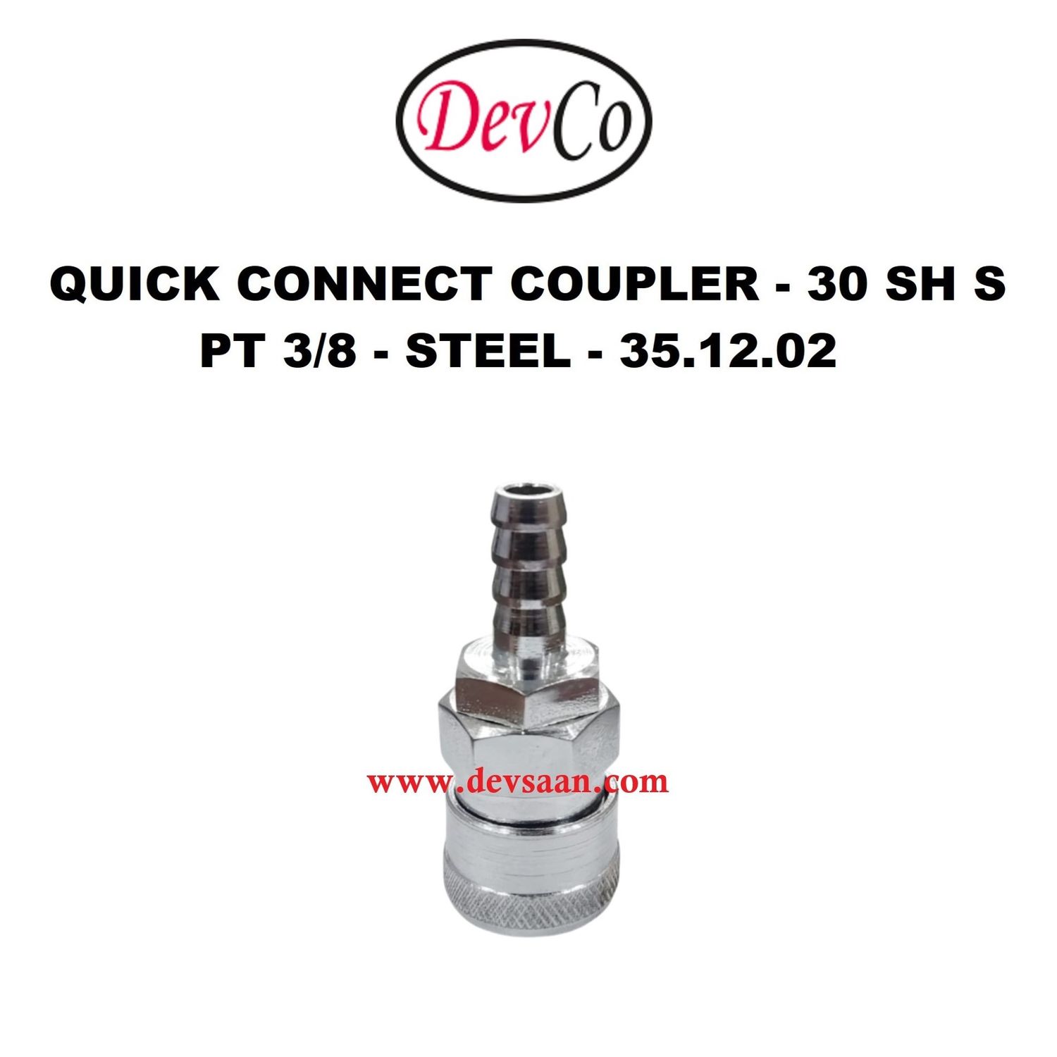 30 SH S Quick Connect Coupler - PT 3/8