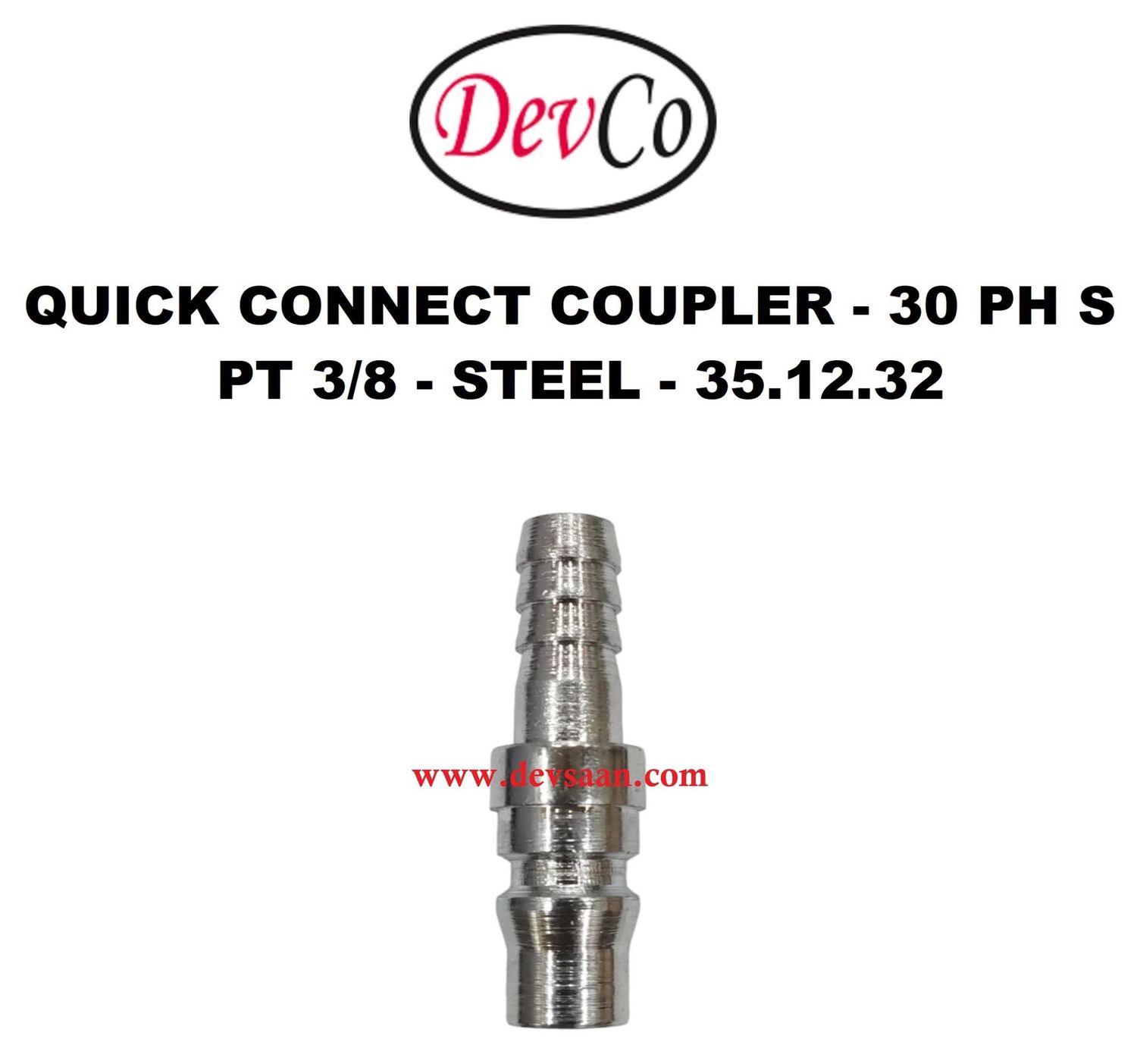 30 PH S Quick Connect Coupler - PT 3/8