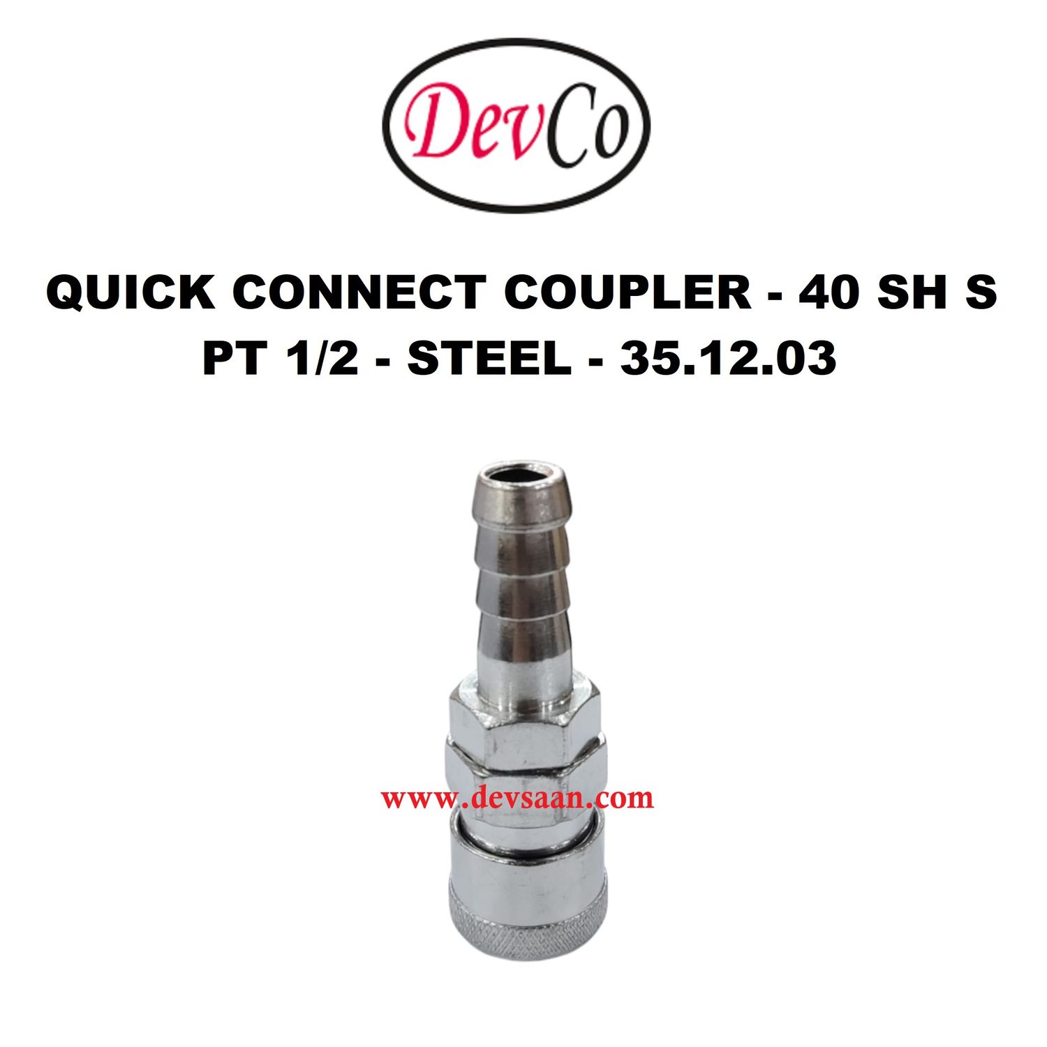 40 SH S Quick Connect Coupler - PT 1/2