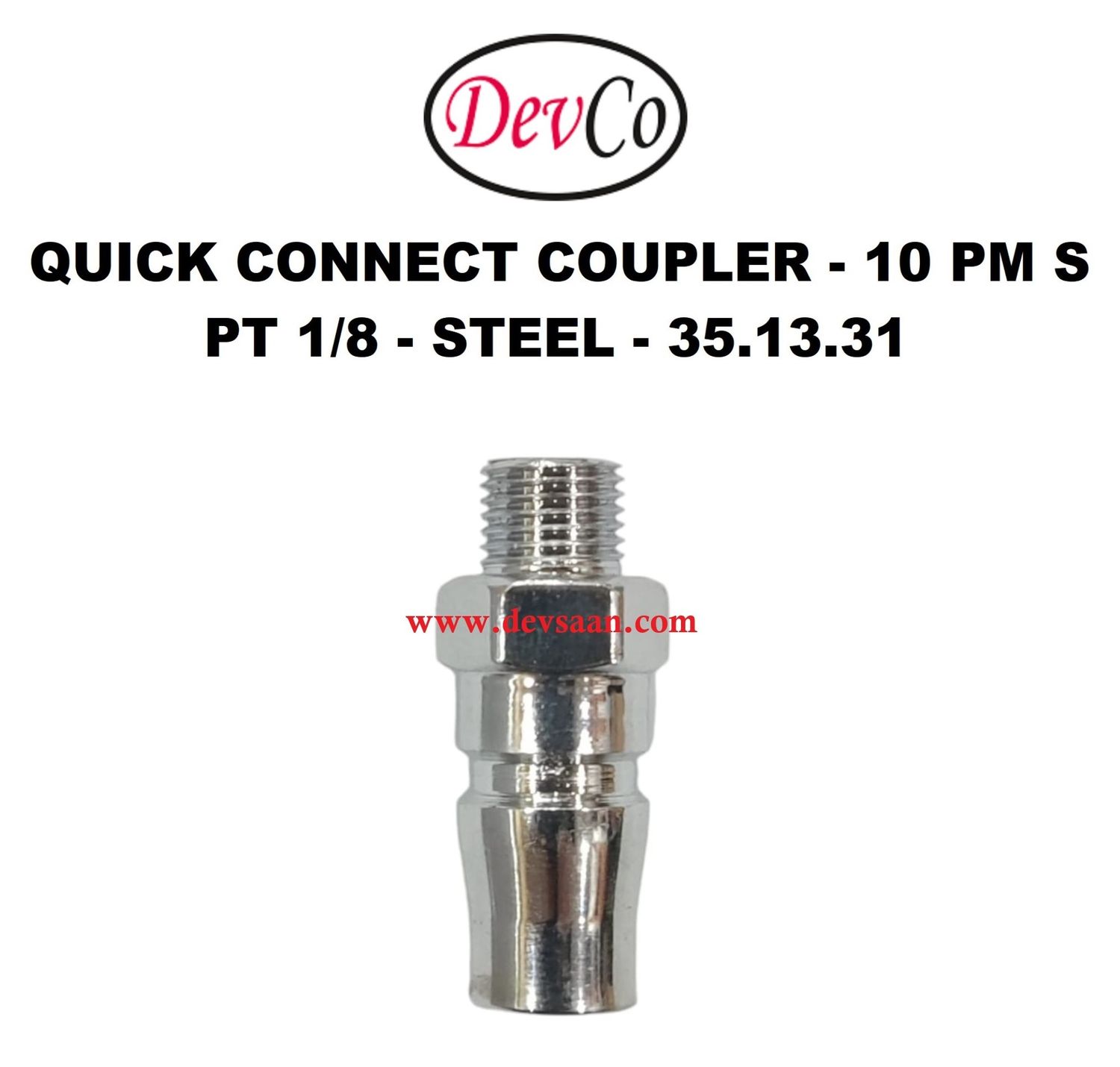 10 PM S Quick Connect Coupler - PT 1/8