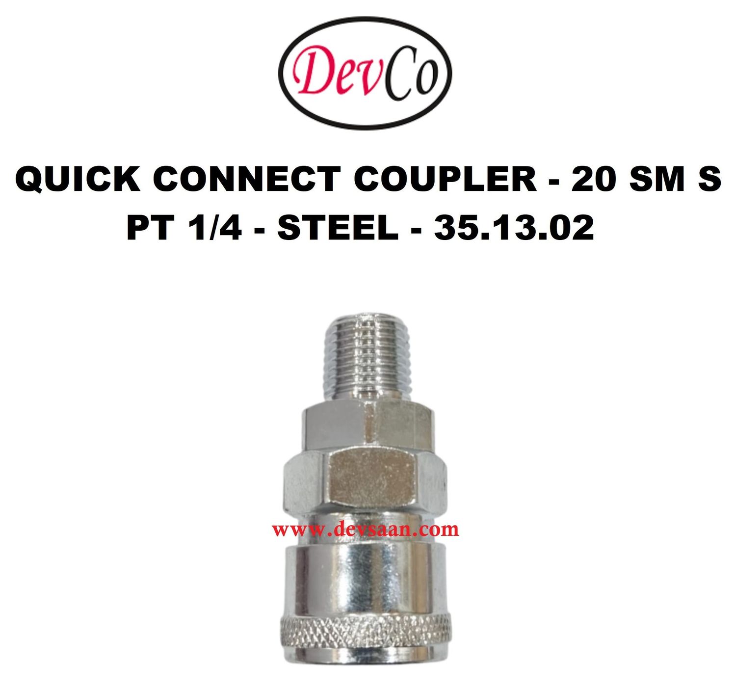 20 SM S Quick Connect Coupler - PT 1/4