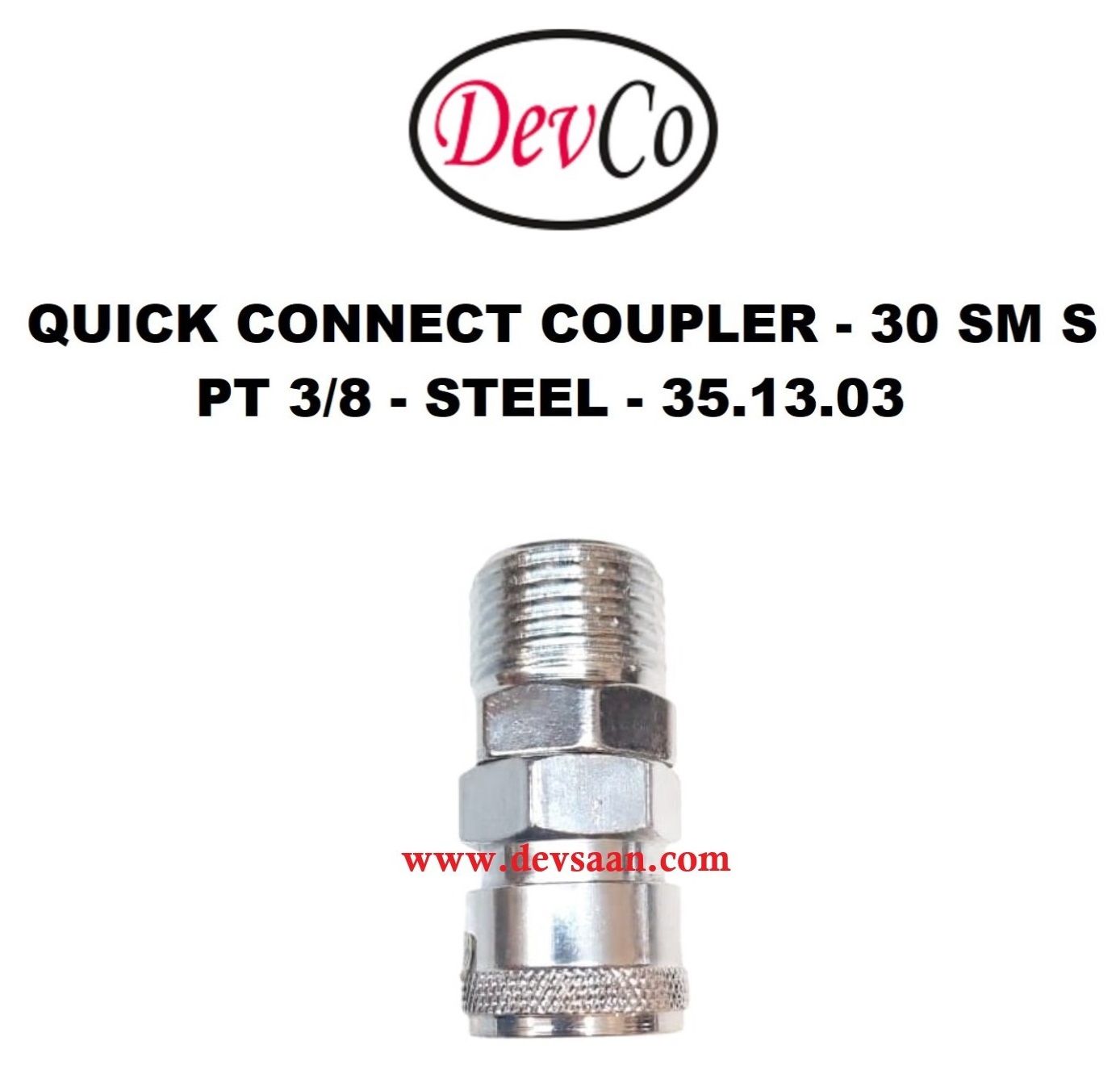 30 SM S Quick Connect Coupler - PT 3/8