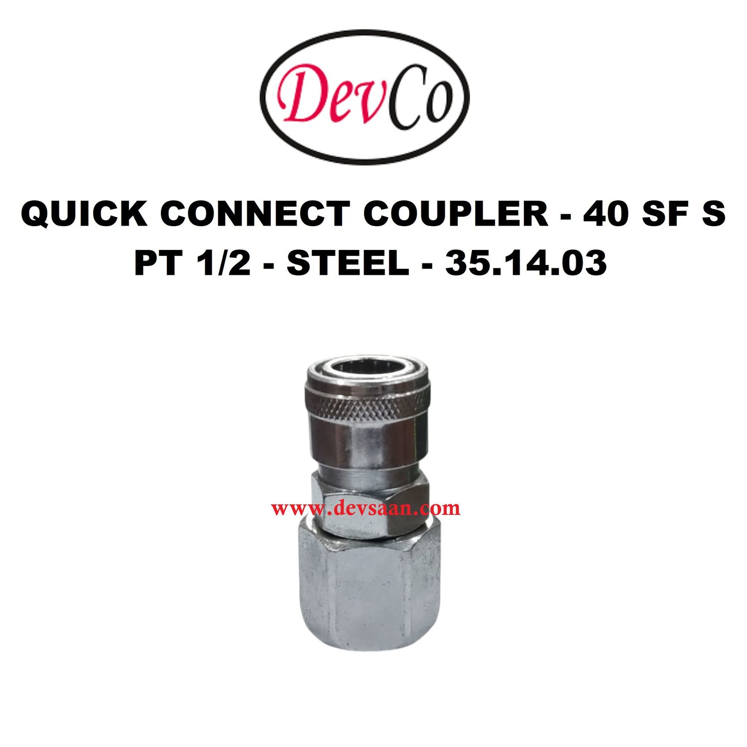 40 SF S Quick Connect Coupler - PT 1/2