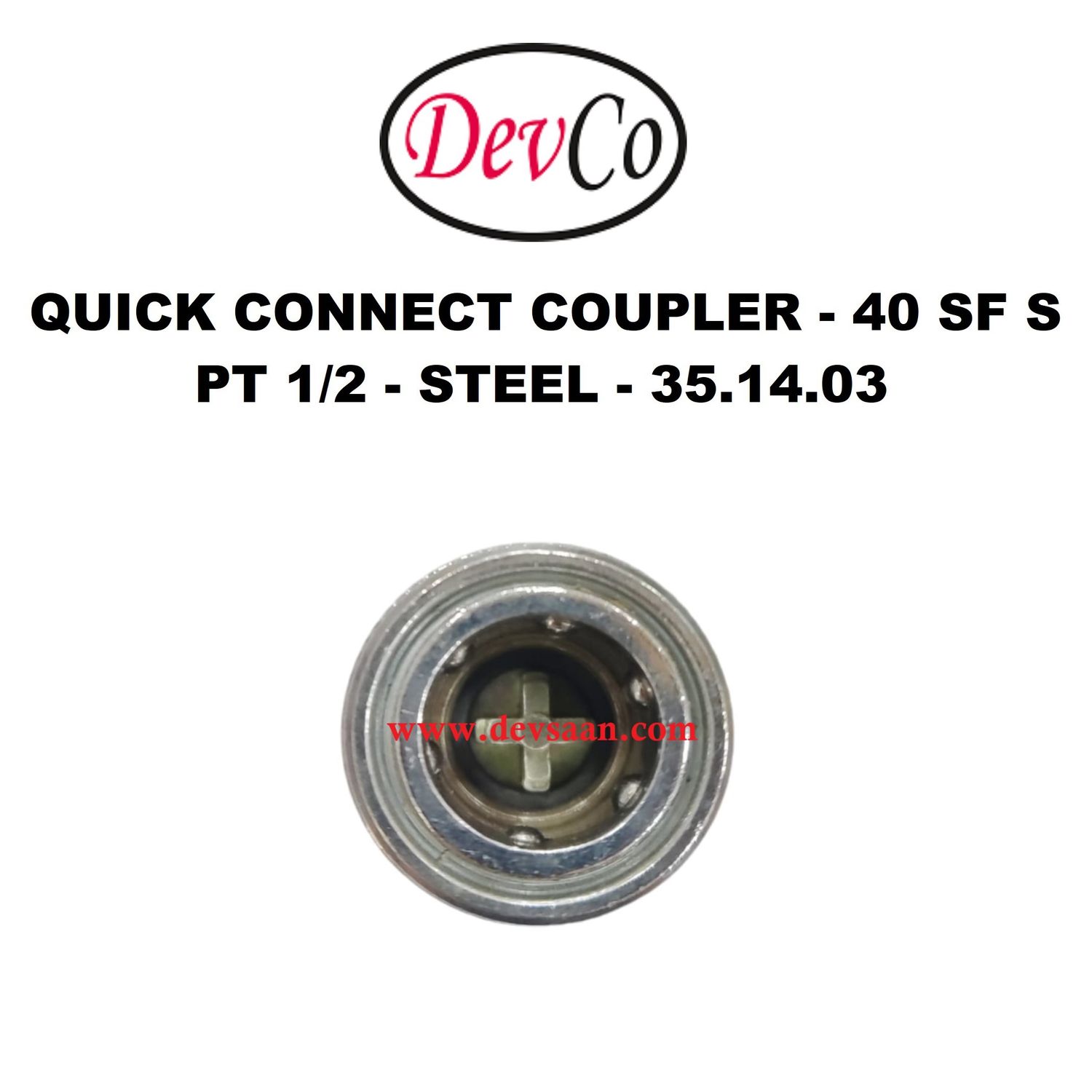 40 SF S Quick Connect Coupler - PT 1/2