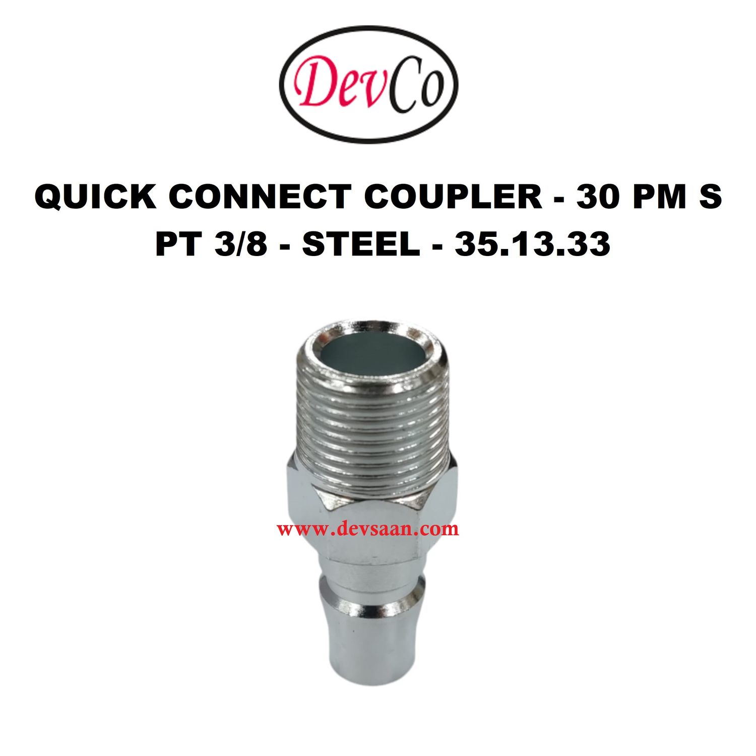 30 PM S Quick Connect Coupler - PT 3/8