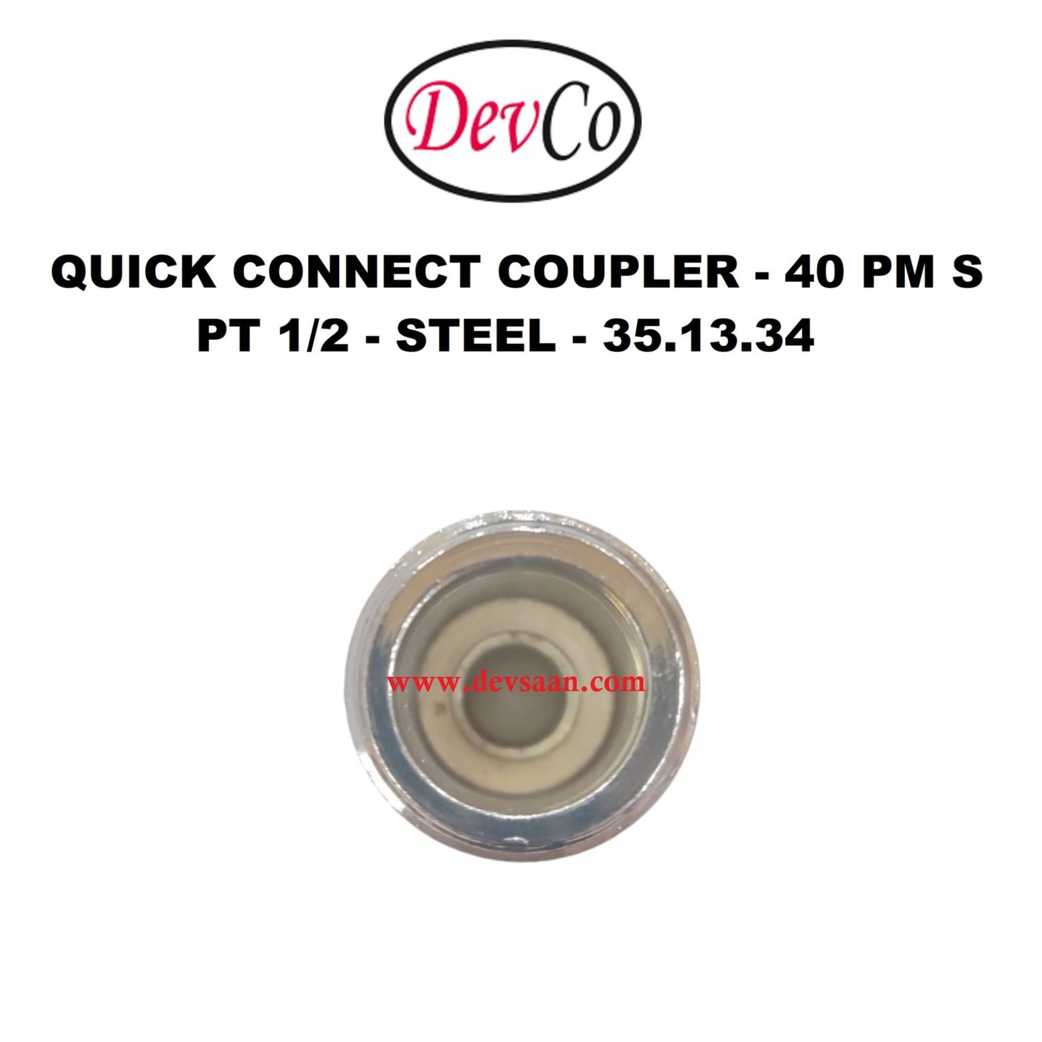 40 PM S Quick Connect Coupler - PT 1/2