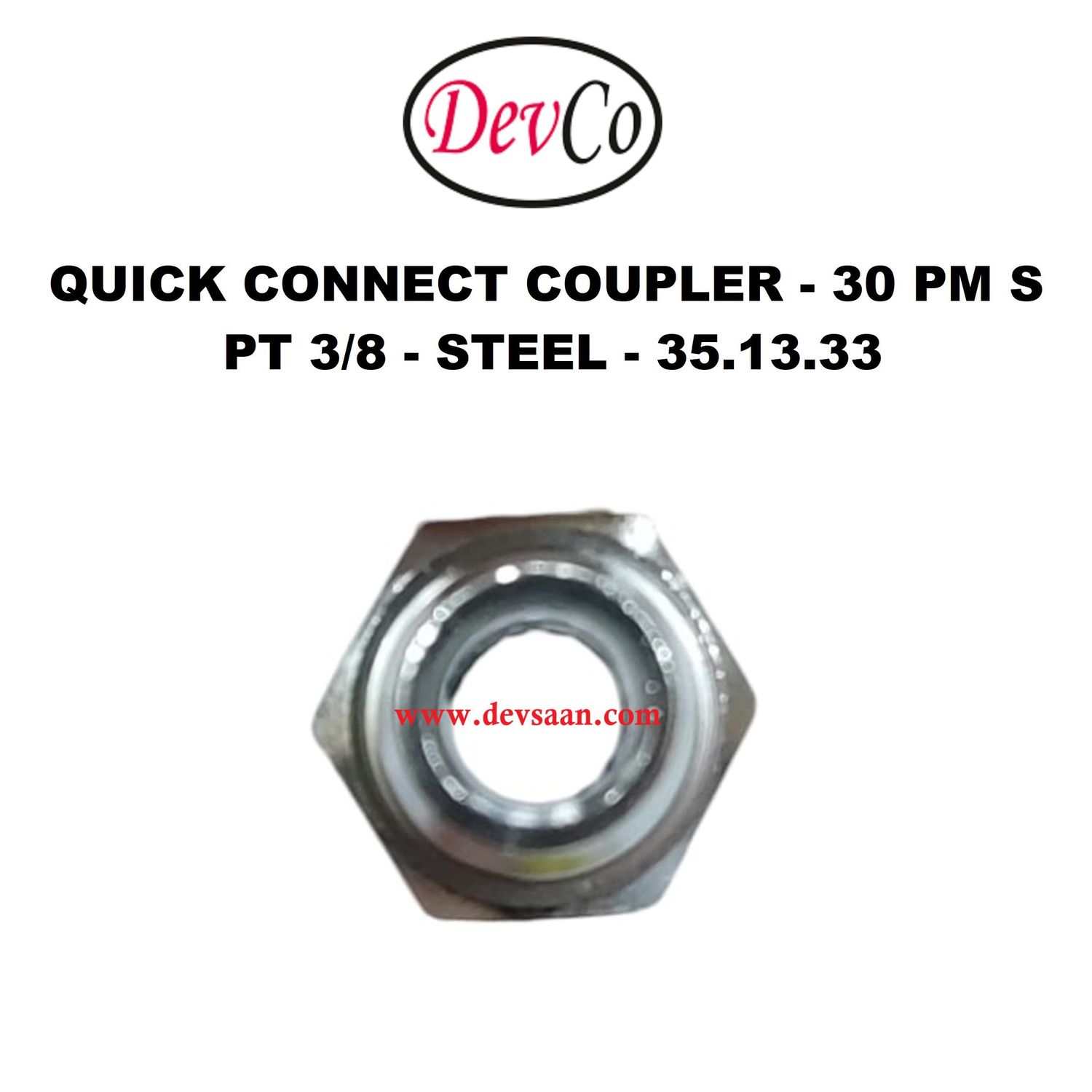 30 PM S Quick Connect Coupler - PT 3/8