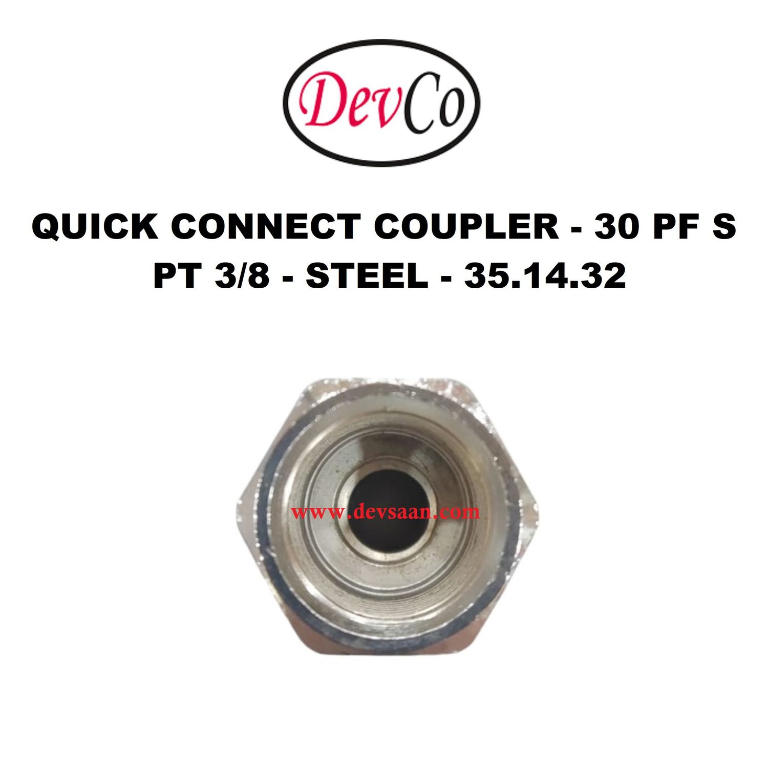 30 PF S Quick Connect Coupler - PT 3/8