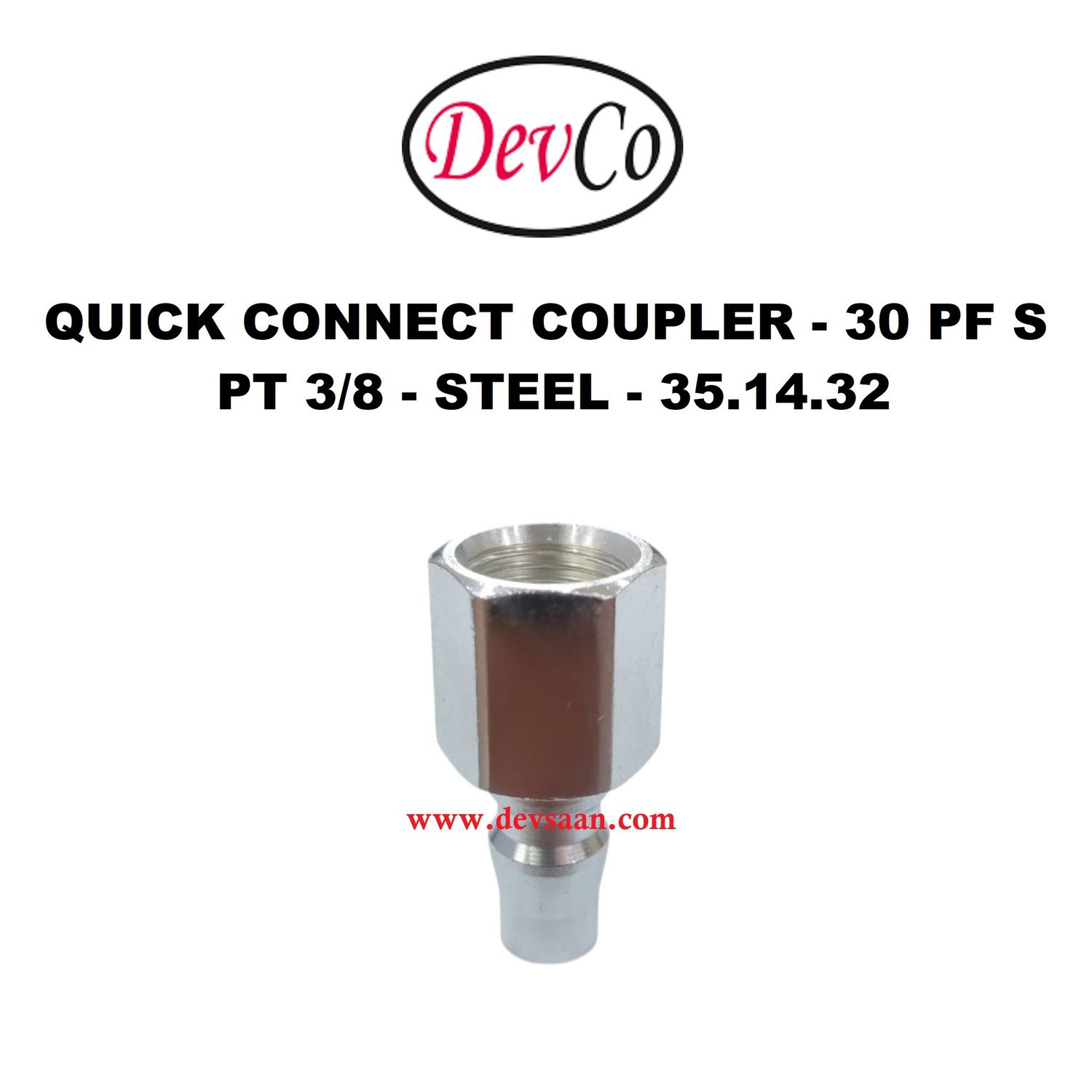 30 PF S Quick Connect Coupler - PT 3/8
