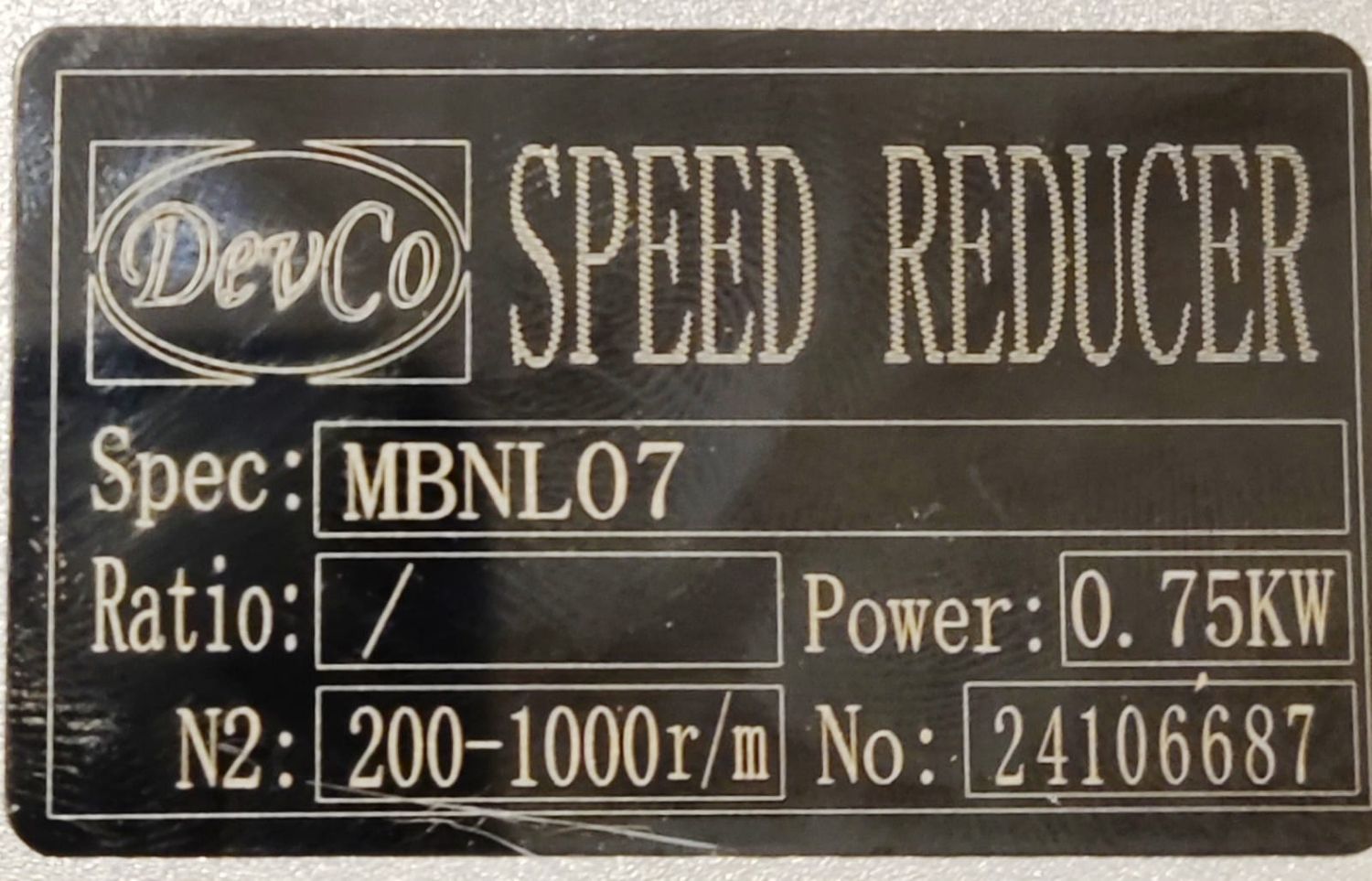 SPEED VARIATOR MBL-Y 07 - 0.75 Hp &amp; 1 Hp B3 200~1000 Rpm