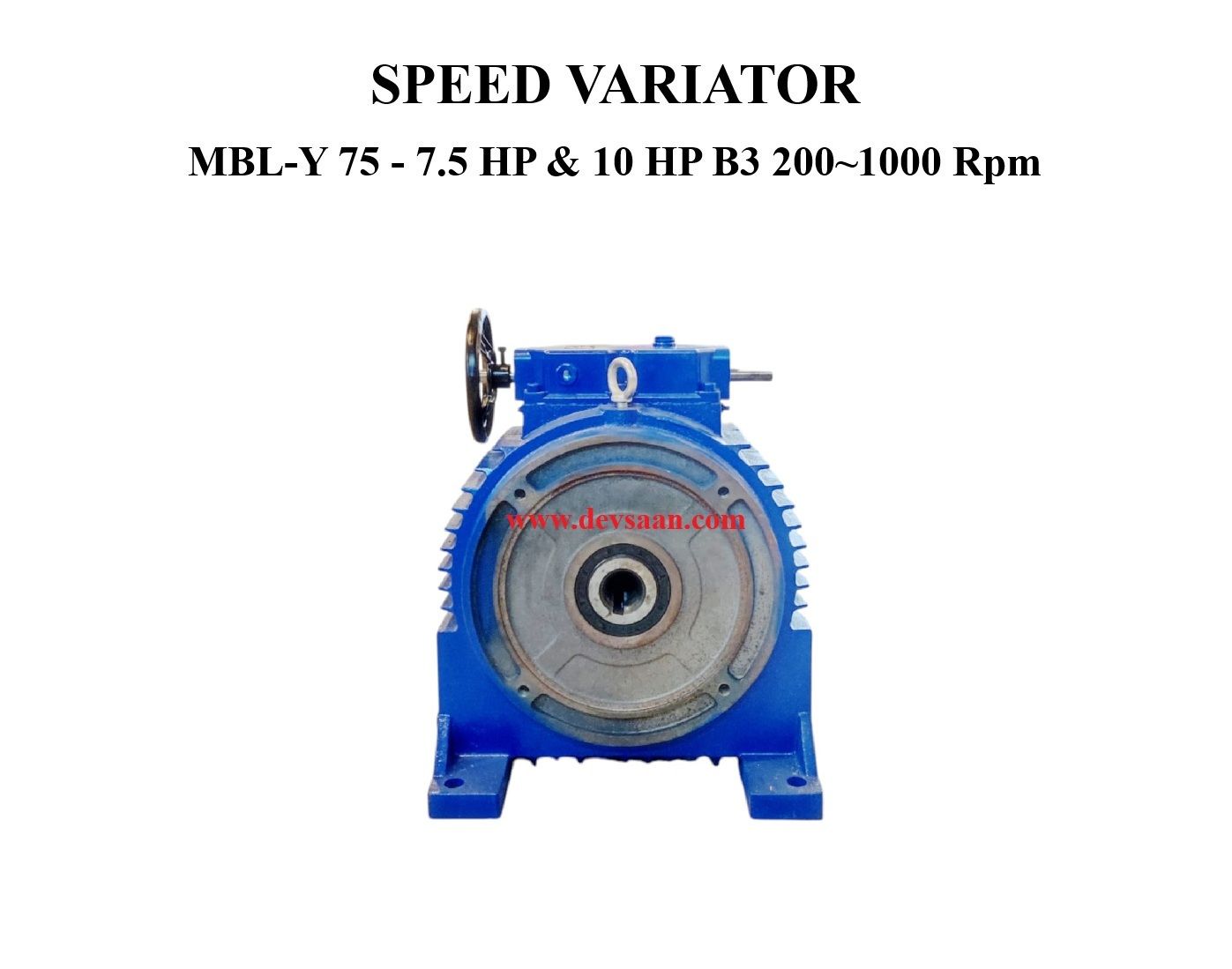 SPEED VARIATOR MBNW-75 - 7.5 HP &amp; 10 HP B3 200~1000 Rpm
