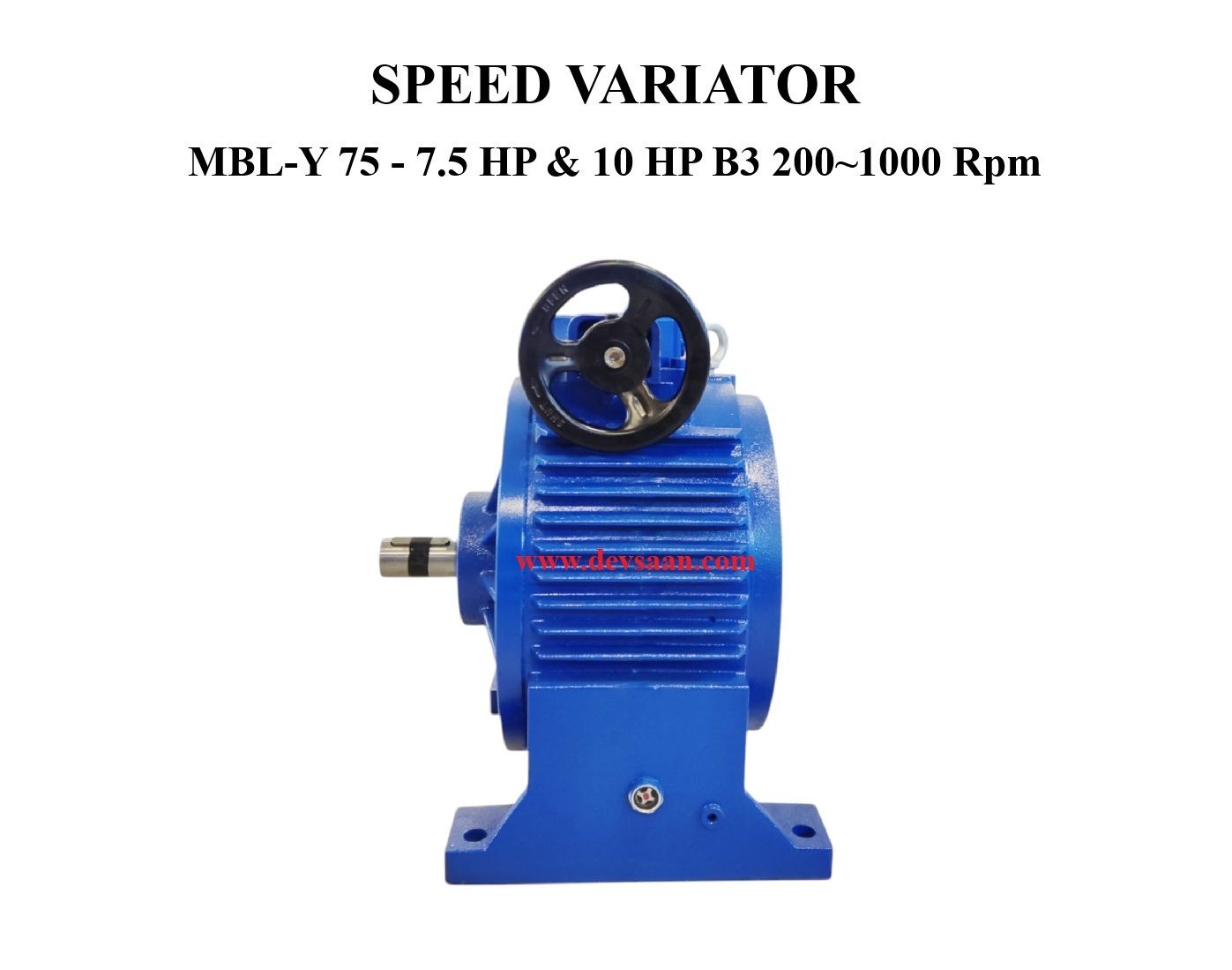 SPEED VARIATOR MBNW-75 - 7.5 HP &amp; 10 HP B3 200~1000 Rpm