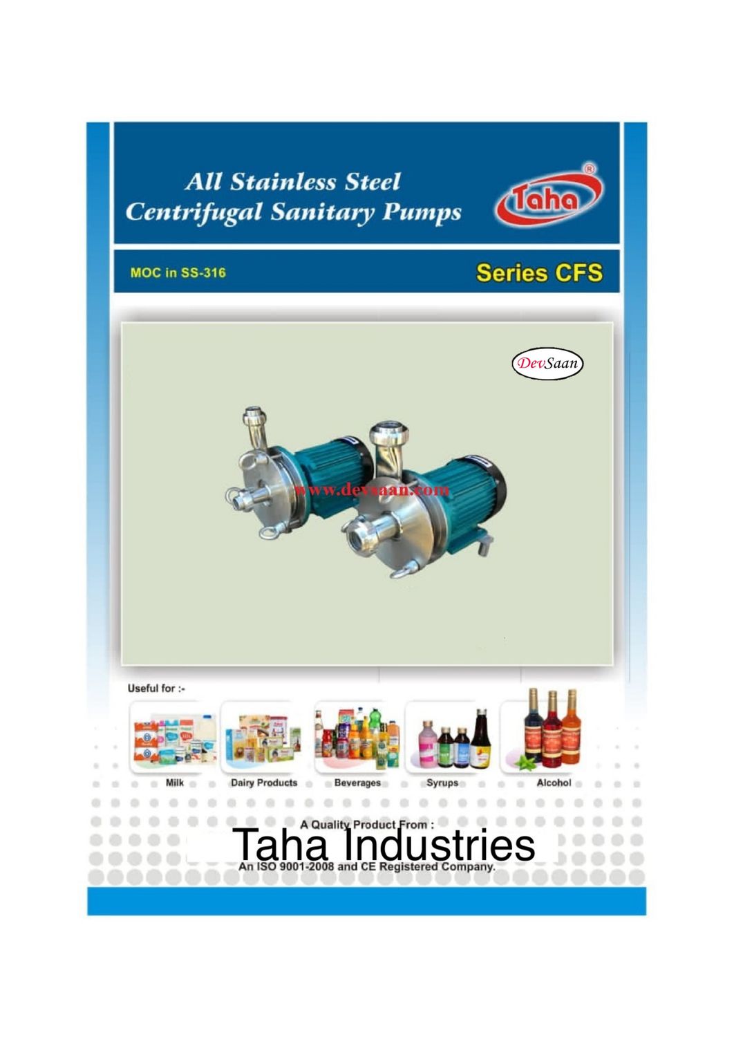 Sanitary Centrifugal Pump SS-316 CFS-2 FS Pompa Sanitary