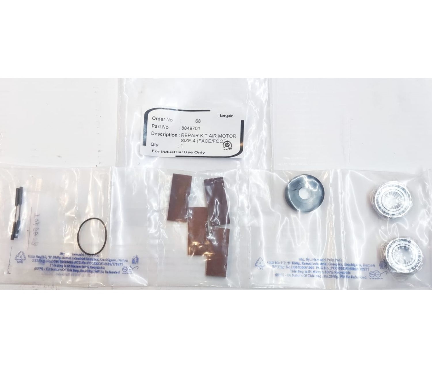 Repair Kit Vane Air Motor 4VMSALEXR