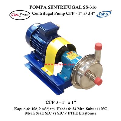 Centrifugal Pump SS-316 CFP-3 Pompa Sentrifugal (Complete Set) 2pole