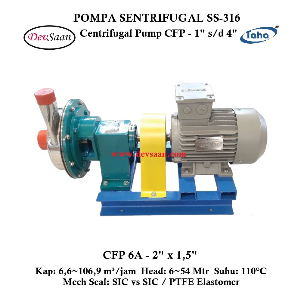 Centrifugal Pump SS-316 CFP-6A Pompa Sentrifugal (Complete Set) 2pole