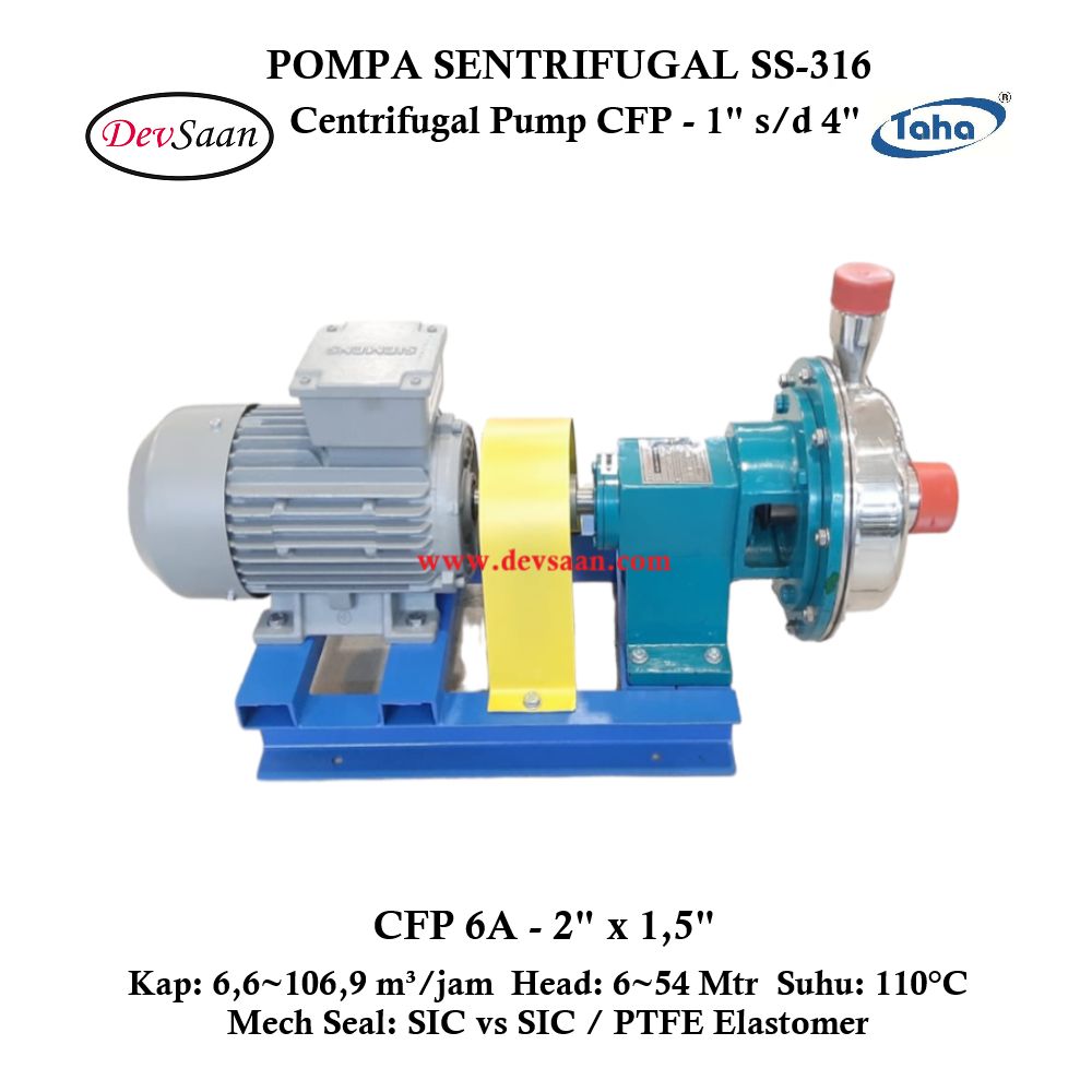 Centrifugal Pump SS-316 CFP-6A Pompa Sentrifugal (Complete Set) 2pole