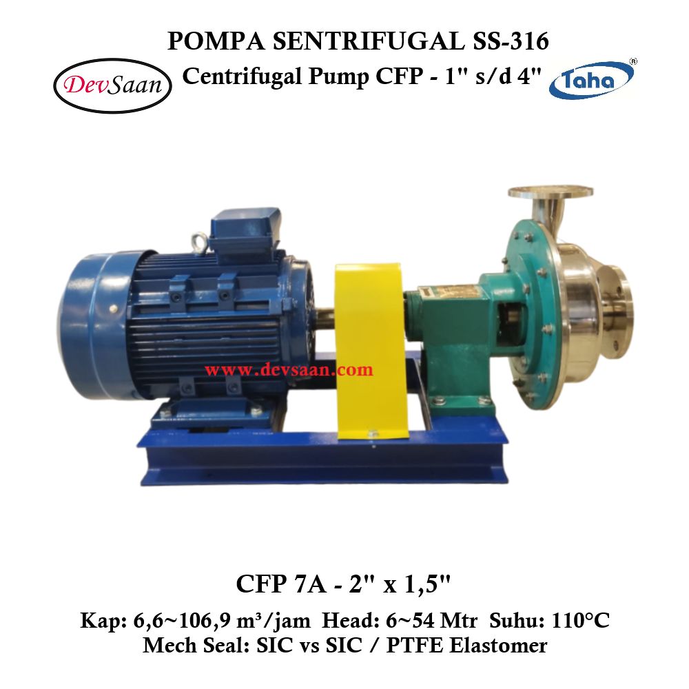 Centrifugal Pump SS-316 CFP-7A Pompa Sentrifugal (Complete Set) 2pole