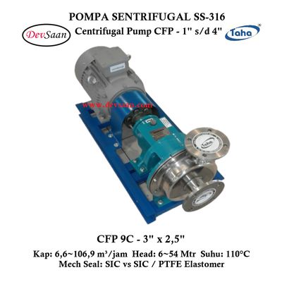 Centrifugal Pump SS-316 CFP-9C Pompa Sentrifugal (Complete Set) 2pole