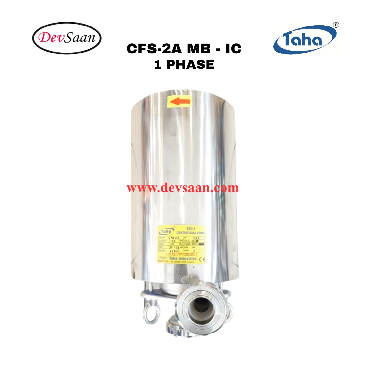 Sanitary Centrifugal Pump SS-316 CFS-2A IC Pompa Sanitary