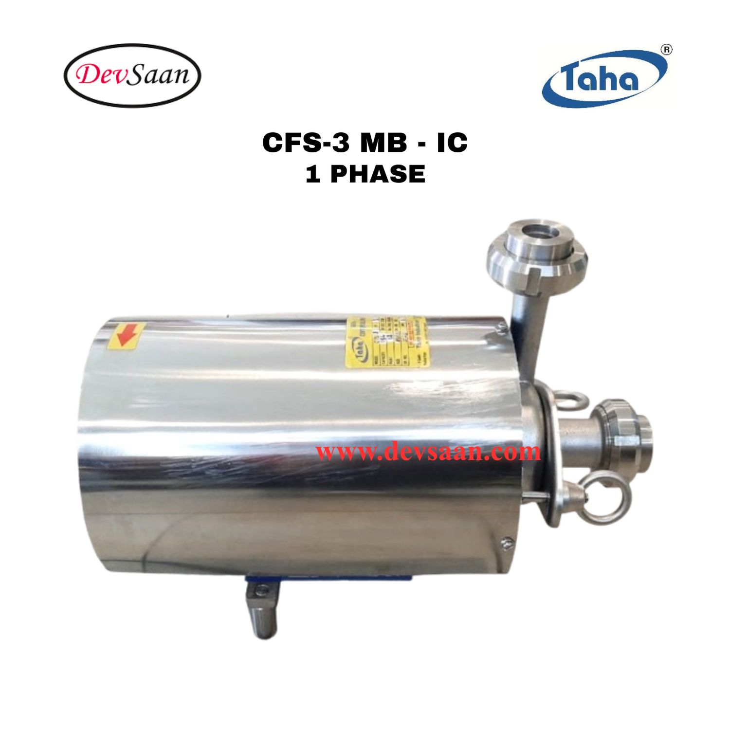 Sanitary Centrifugal Pump SS-316 CFS-3 IC - 1 Phase Pompa Sanitary