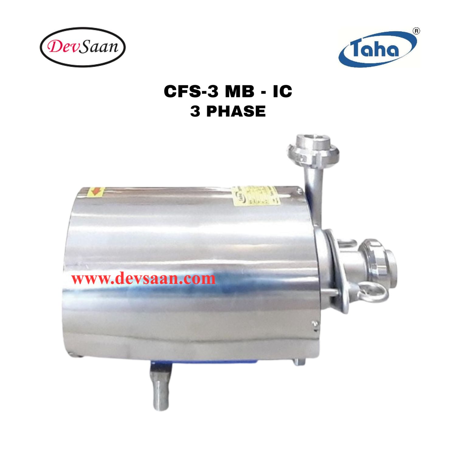 Sanitary Centrifugal Pump SS-316 CFS-3 IC - 3 Phase Pompa Sanitary