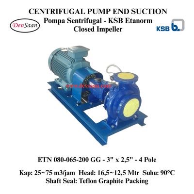 Centrifugal Pump End Suction KSB Etanorm ETN 080-065-200 GG (Complete Set) 4pole