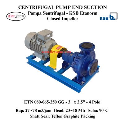 Centrifugal Pump End Suction KSB Etanorm ETN 080-065-250 GG (Complete Set) 4pole