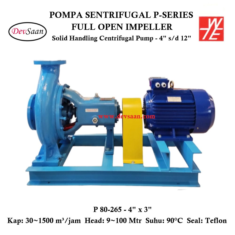 Solid Handling Centrifugal Pump P 80-265 Pompa Sentrifugal (Complete Set) 4pole