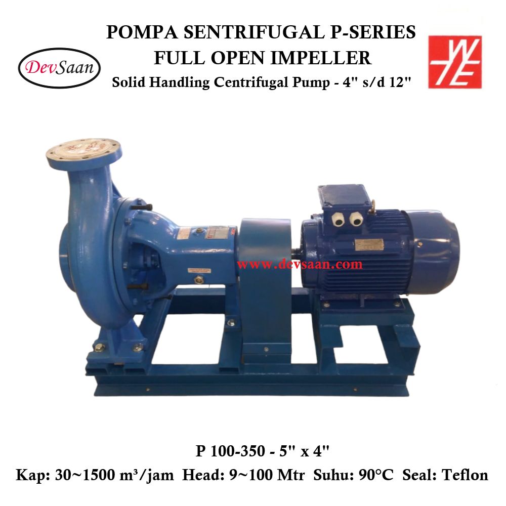 Solid Handling Centrifugal Pump P 100-350 Pompa Sentrifugal (Complete Set) 2pole
