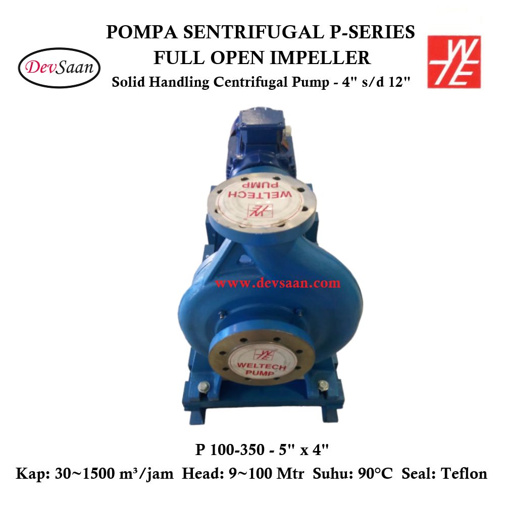 Solid Handling Centrifugal Pump P 100-350 Pompa Sentrifugal (Complete Set) 4pole