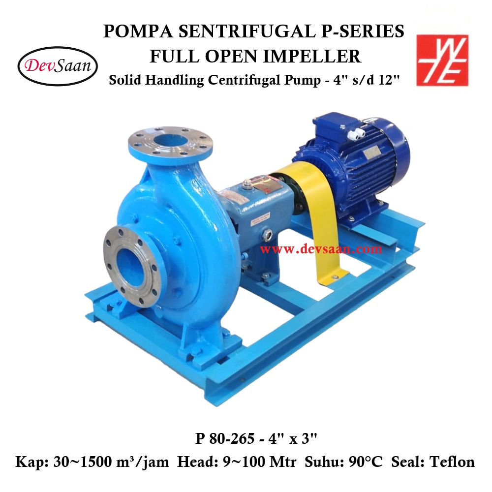 Solid Handling Centrifugal Pump P 80-265 Pompa Sentrifugal (Complete Set) 4pole