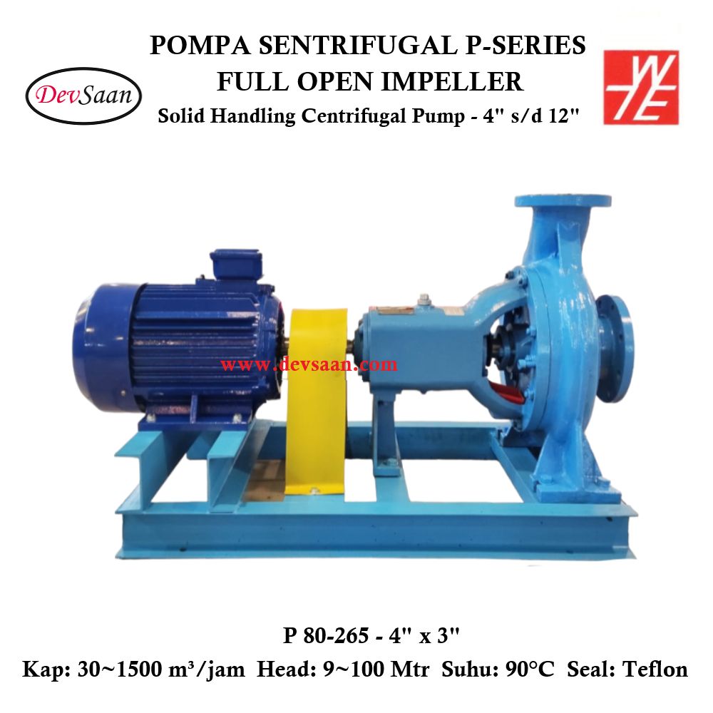 Solid Handling Centrifugal Pump P 80-265 Pompa Sentrifugal (Complete Set) 4pole