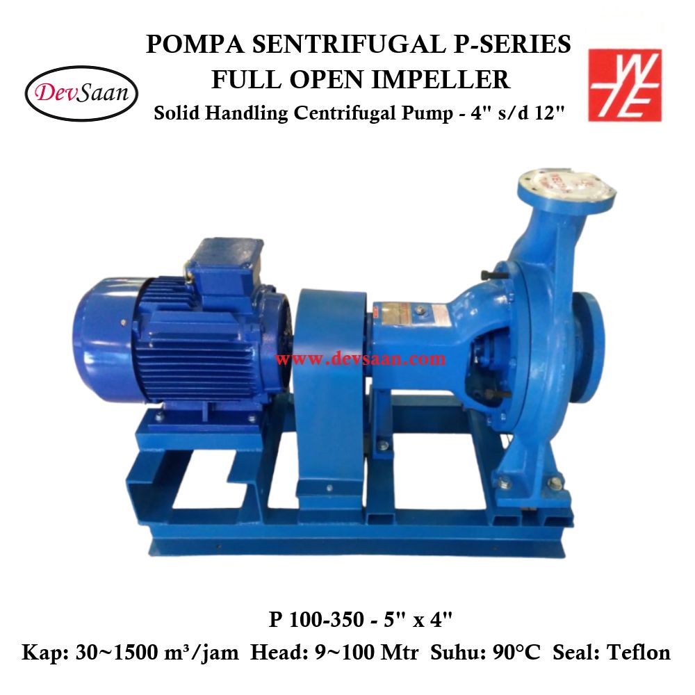 Solid Handling Centrifugal Pump P 100-350 Pompa Sentrifugal (Complete Set) 2pole