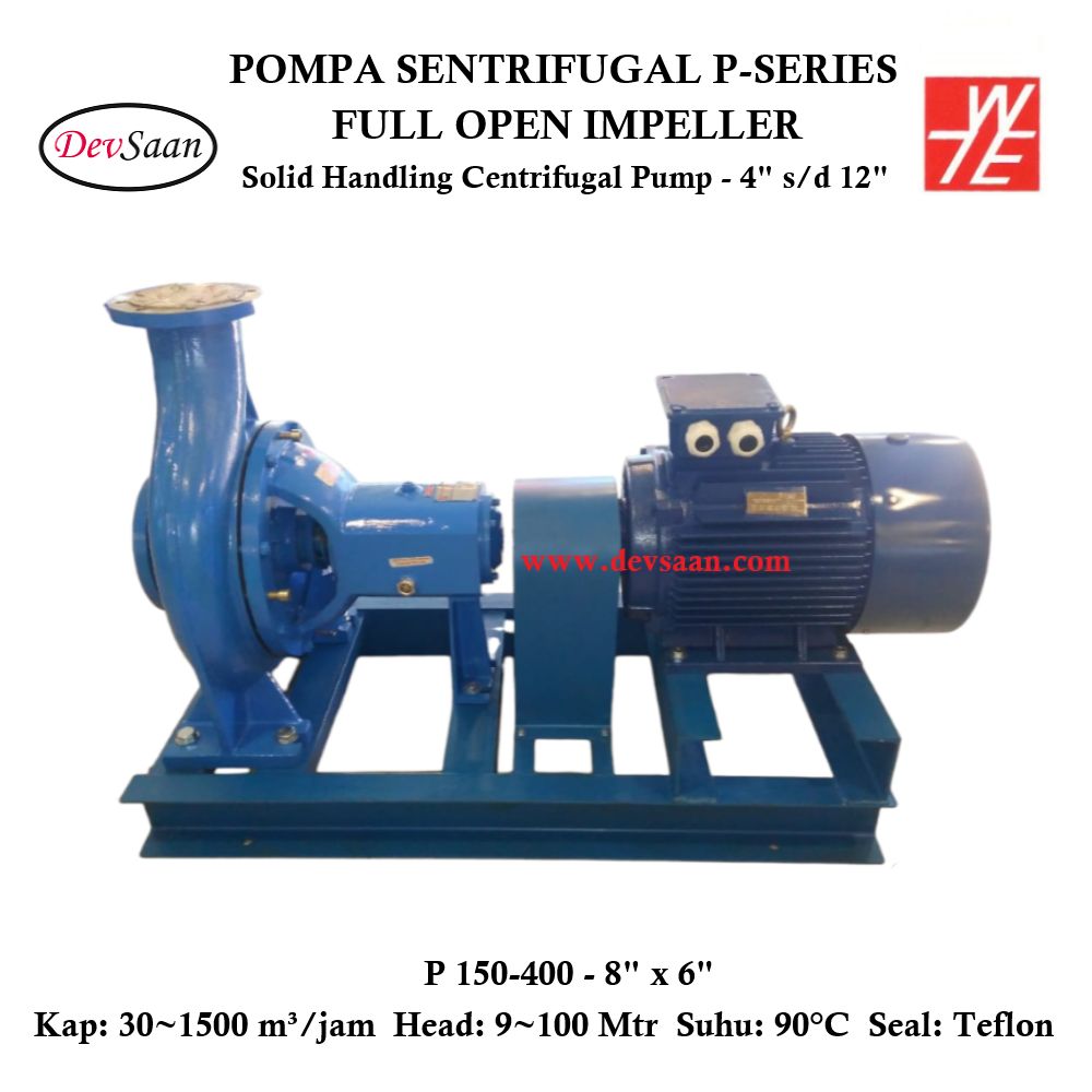 Solid Handling Centrifugal Pump P 150-400 Pompa Sentrifugal (Complete Set) 4pole