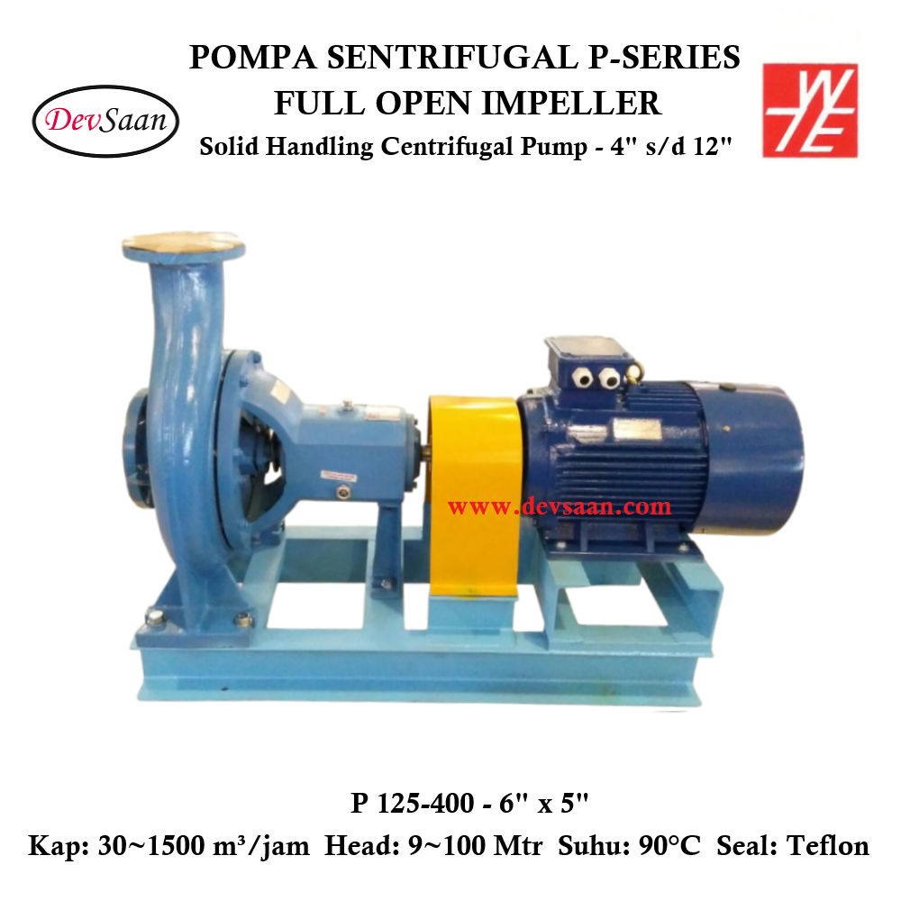 Solid Handling Centrifugal Pump P 125-400 Pompa Sentrifugal (Complete Set) 4pole