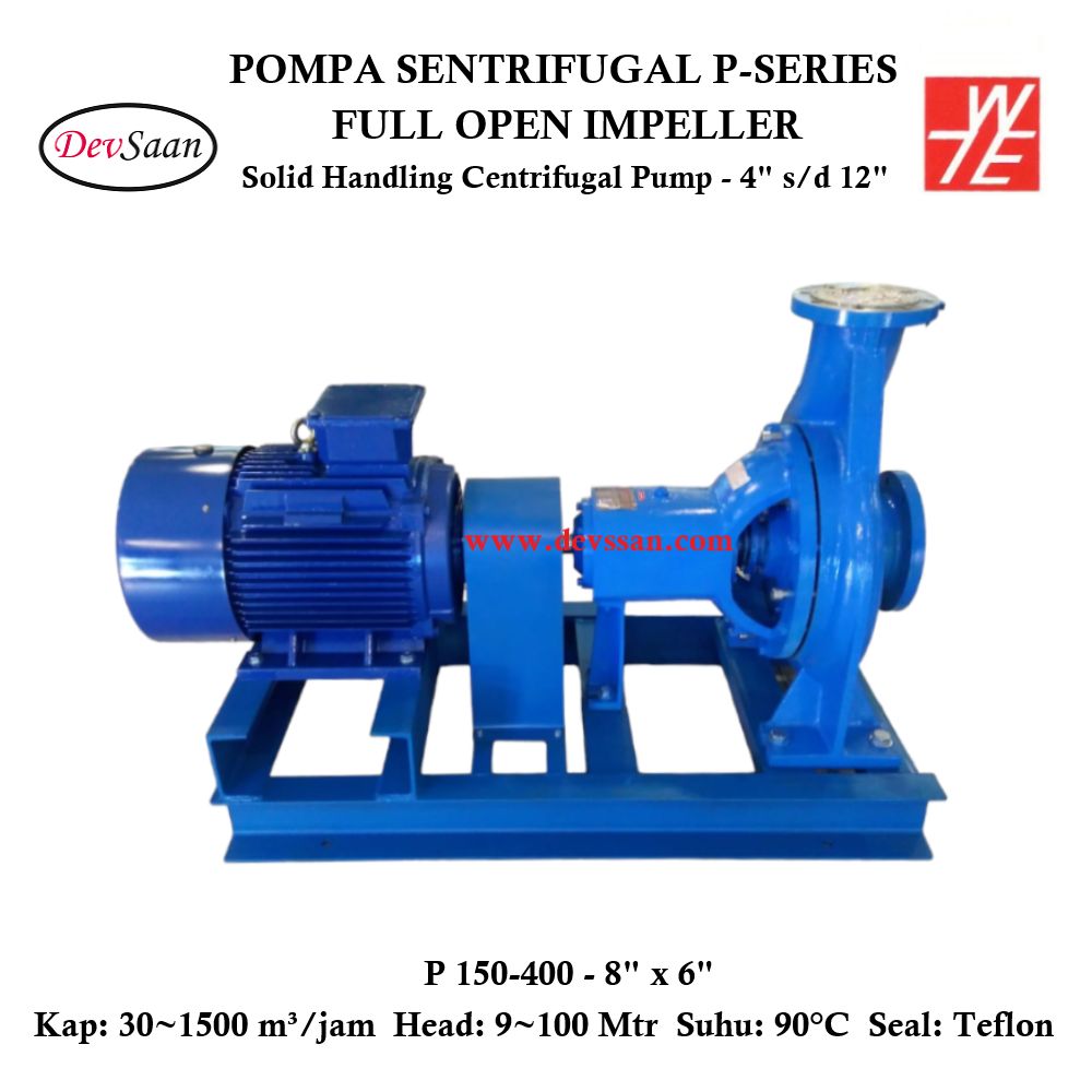 Solid Handling Centrifugal Pump P 150-400 Pompa Sentrifugal (Complete Set) 4pole