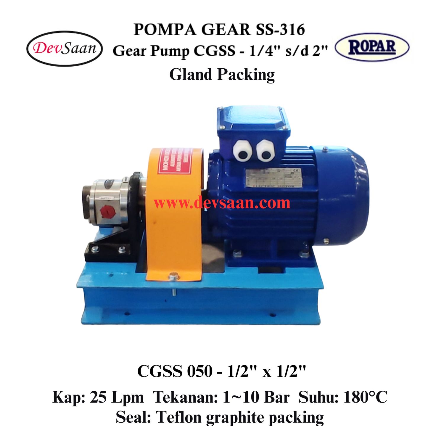 Gear Pump CGSS 050 (GP) Pompa Roda Gigi (Complete Set) 4pole
