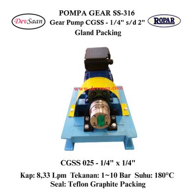 Gear Pump CGSS 025 (GP) Pompa Roda Gigi (Complete Set) 4pole