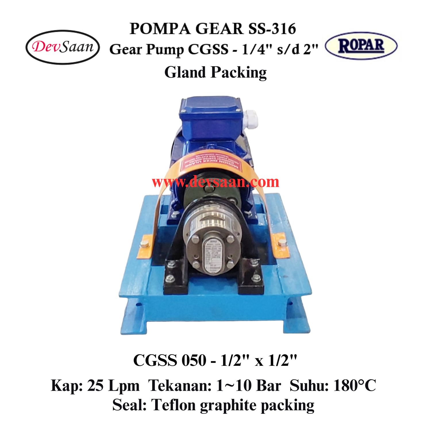 Gear Pump CGSS 050 (GP) Pompa Roda Gigi (Complete Set) 4pole
