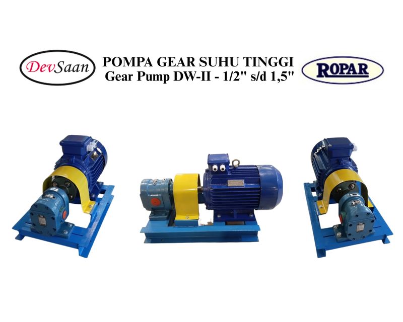 Gear Pump Helikal DW-II Tekanan Tinggi Terkopel