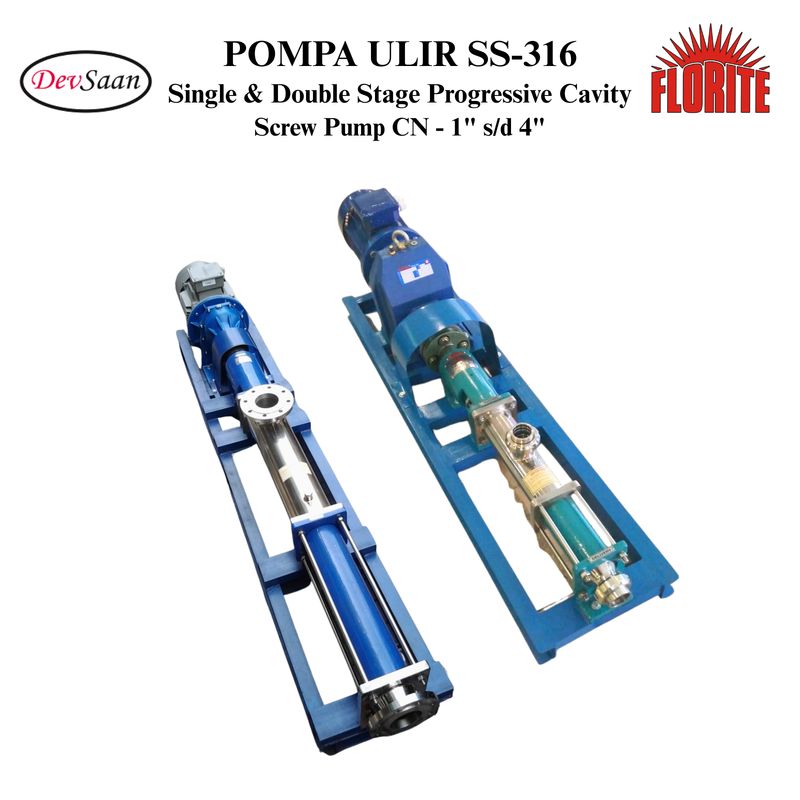 Pompa Ulir CN - SS-316 Hypalon Komplit Set
