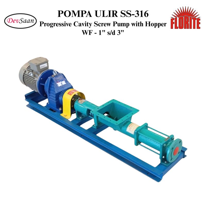 Pompa Ulir WF - SS-316 Hypalon Komplit Set
