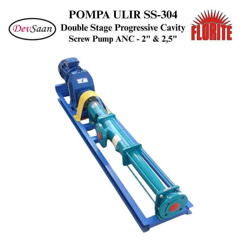 Pompa Ulir ANC - SS-304 Hypalon Komplit Set